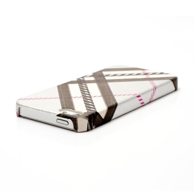 „Burberry“ stiliaus sidabrinis Apple iPhone SE (5, 5s) dėklas (dėkliukas, nugarėlė) / Priedai.lt