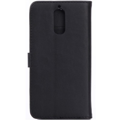 Huawei Mate 9 Pro (Huawei Mate 9 Pro Porsche Design) atvēramais ādas melns retro maciņš (maks) / Vacins.lv