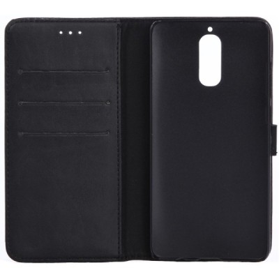 Huawei Mate 9 Pro (Huawei Mate 9 Pro Porsche Design) atvēramais ādas melns retro maciņš (maks) / Vacins.lv