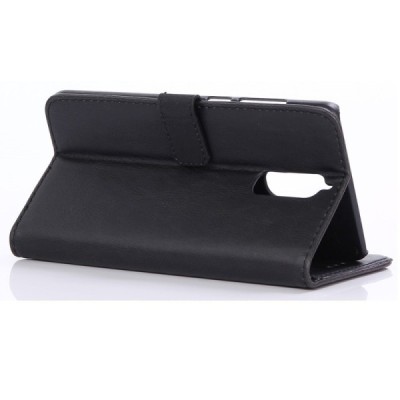 Huawei Mate 9 Pro (Huawei Mate 9 Pro Porsche Design) atvēramais ādas melns retro maciņš (maks) / Vacins.lv