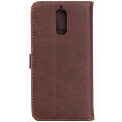 Huawei Mate 9 Pro (Huawei Mate 9 Pro Porsche Design) atvēramais ādas tumši brūns retro maciņš (maks) / Vacins.lv