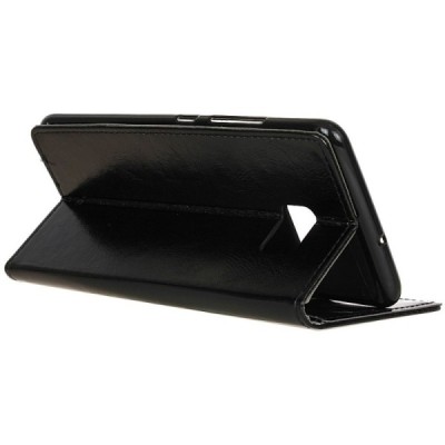 HTC U Ultra (Ocean Note) atvēramais ādas melns maciņš, grāmata (maks) / Vacins.lv