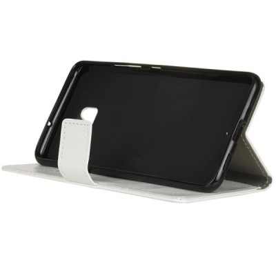 HTC U Ultra (Ocean Note) atvēramais ādas balts maciņš, grāmata (maks) / Vacins.lv