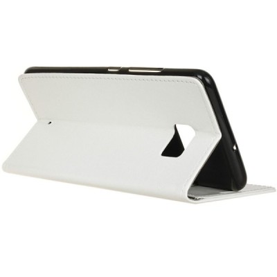 HTC U Ultra (Ocean Note) atvēramais ādas balts maciņš, grāmata (maks) / Vacins.lv