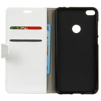 Huawei P9 Lite 2017 (Huawei P8 Lite 2017) atvēramais ādas balts maciņš, grāmata (maks) / Vacins.lv