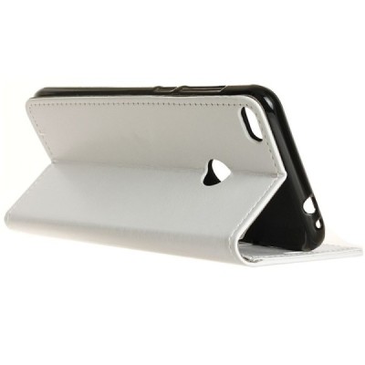 Huawei P9 Lite 2017 (Huawei P8 Lite 2017) atvēramais ādas balts maciņš, grāmata (maks) / Vacins.lv