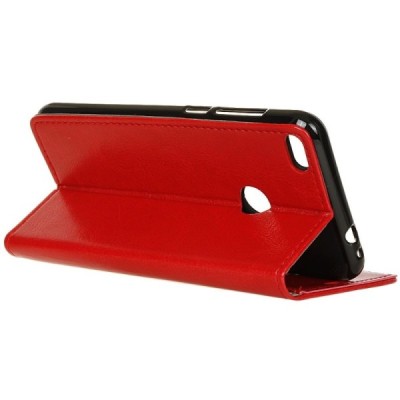 Huawei P9 Lite 2017 (Huawei P8 Lite 2017) atvēramais ādas sarkans maciņš, grāmata (maks) / Vacins.lv