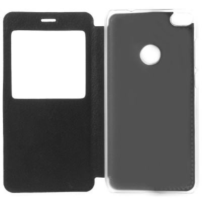 Huawei P9 Lite 2017 (Huawei P8 Lite 2017) melns atvēramais View Window ādas maciņš / Vacins.lv