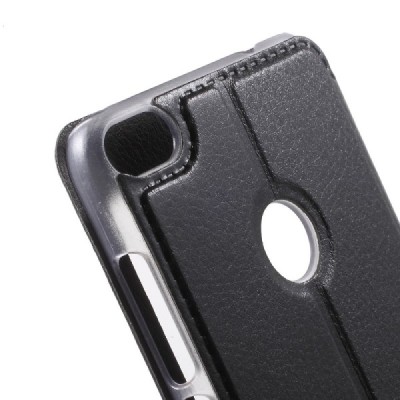 Huawei P9 Lite 2017 (Huawei P8 Lite 2017) melns atvēramais View Window ādas maciņš / Vacins.lv