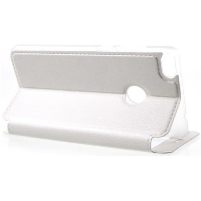 Huawei P9 Lite 2017 (Huawei P8 Lite 2017) balts atvēramais Smart Window ādas maciņš / Vacins.lv