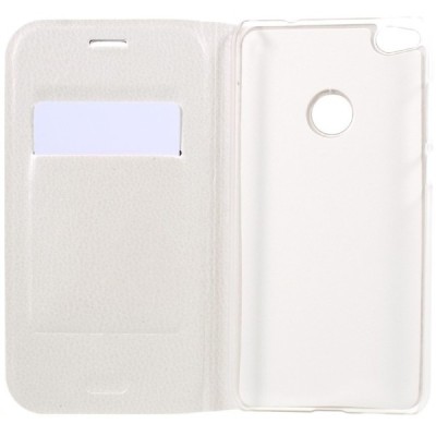 Huawei P9 Lite 2017 (Huawei P8 Lite 2017) melns atvēramais Smart Wallet ādas maciņš - maks / Vacins.lv