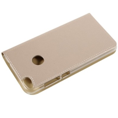 Huawei P9 Lite 2017 (Huawei P8 Lite 2017) zelta atvēramais Smart Wallet ādas maciņš - maks / Vacins.lv