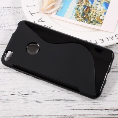 Huawei P9 Lite 2017 (Huawei P8 Lite 2017) cieta silikona (TPU) melns apvalks / vacins.lv