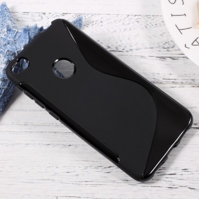 Huawei P9 Lite 2017 (Huawei P8 Lite 2017) cieta silikona (TPU) melns apvalks / vacins.lv