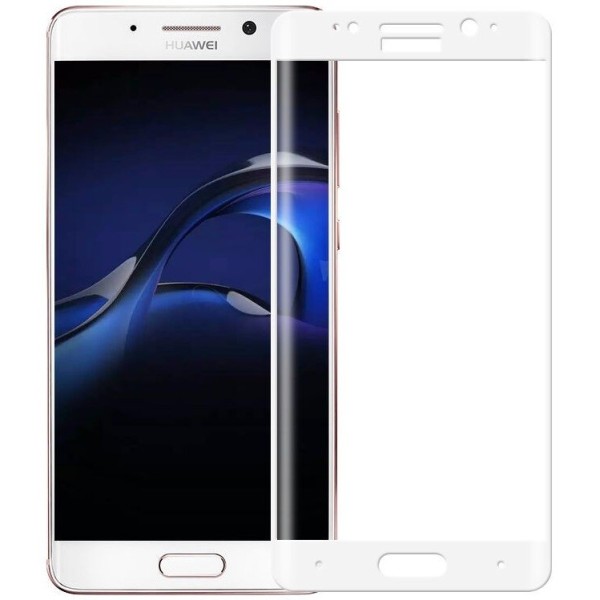 „Calans“ 9H Tempered Glass pilnai dengiantis apsauginis ekrano stiklas 0.2 mm - baltas (Mate 9 Pro)