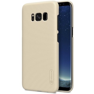 Samsung Galaxy S8+ (SM-G955) Nillkin Frosted Shield zelta plastmasas apvalks + ekrāna aizsargplēve / Vacins.lv