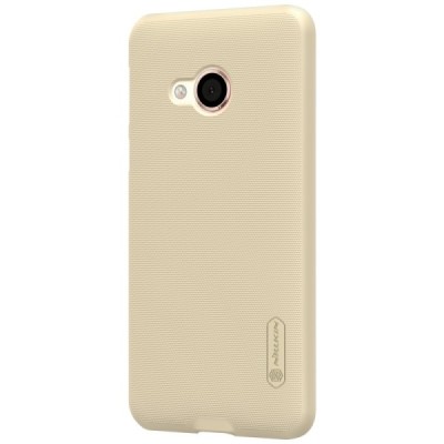 HTC U Play (Alpine) Nillkin Frosted Shield zelta plastmasas apvalks + ekrāna aizsargplēve / Vacins.lv