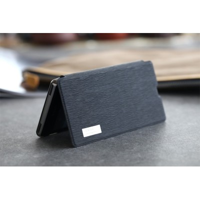 Sony Xperia Z1 Rock Elegant atvēramais melns futrālis / Vacins.lv