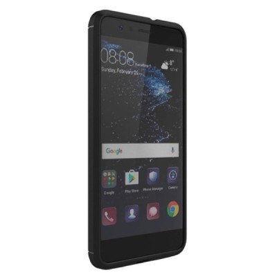 Huawei P10 Lite „Mofi“ Carbon cieta silikona (TPU) melns apvalks | vacins.lv