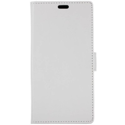 Samsung Galaxy Xcover 4 / 4S (G390, G398) atverčiamas baltas odinis dėklas - piniginė / Priedai.lt