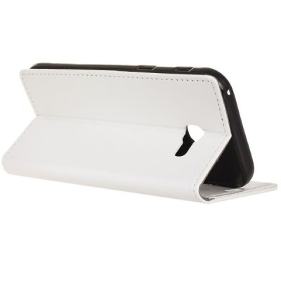 Samsung Galaxy Xcover 4 / 4S (G390, G398) atvēramais balts ādas maciņš (maks) / Vacins.lv