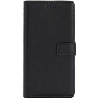 Sony Xperia XZ un Sony Xperia XZs atvēramais ādas melns retro maciņš (maks) / Vacins.lv