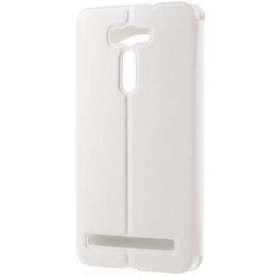 Asus Zenfone 2 Laser 6.0 (ZE600KL, ZE601KL) baltas odinis atverčiamas „View Window“ dėklas su langeliu / Priedai.lt