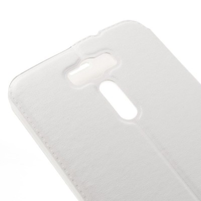 Asus Zenfone 2 Laser 6.0 (ZE600KL, ZE601KL) baltas odinis atverčiamas „View Window“ dėklas su langeliu / Priedai.lt