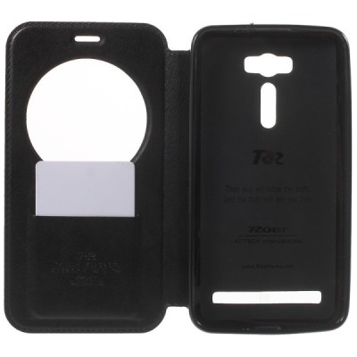 Roar Noble atverčiamas Asus Zenfone 2 Laser 6.0 (ZE600KL, ZE601KL) juodas odinis dėklas / Priedai.lt
