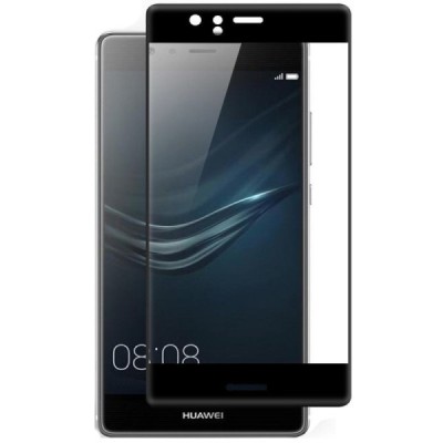 Huawei P9 (Huawei Ascend P9) 3D Rewan Tempered Glass melns ekrāna aizsargstikls / Vacins.lv