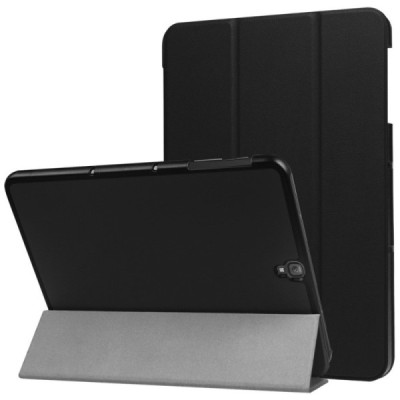 Samsung Galaxy Tab S3 9,7 (T820, T825) atverčiamas juodas odinis dėklas - knygutė (sulankstomas) / Priedai.lt