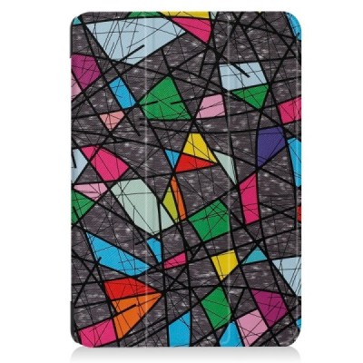 Samsung Galaxy Tab S3 9,7 (T820, T825) atverčiamas spalvotas, pilkas odinis dėklas - knygutė (sulankstomas) / Priedai.lt