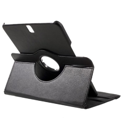 Samsung Galaxy Tab S3 9.7 (T820, T825) atverčiamas, sukamas 360 laipsnių, juodas odinis dėklas - stovas / Priedai.lt