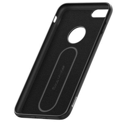 Apple iPhone 7 (iPhone 8) Baseus Mystery juodas dėklas su integruotu magnetu / Priedai.lt