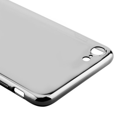 Apple iPhone 7 (iPhone 8) Baseus Mirror Glass plastikinis veidrodinis permatomas juodas dėklas / Priedai.lt