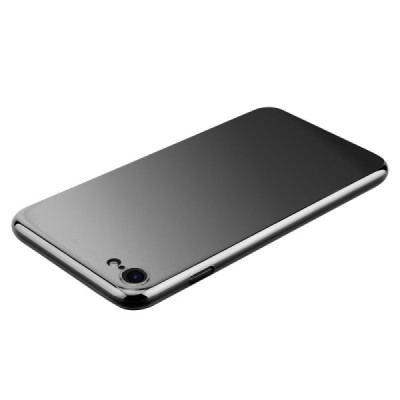 Apple iPhone 7 (iPhone 8) Baseus Mirror Glass plastikinis veidrodinis permatomas juodas dėklas / Priedai.lt