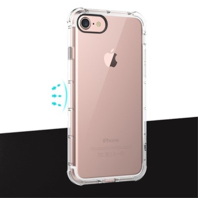 Apple iPhone 7 (iPhone 8) Rock Fence kieto silikono TPU skaidrus permatomas dėklas / Priedai.lt