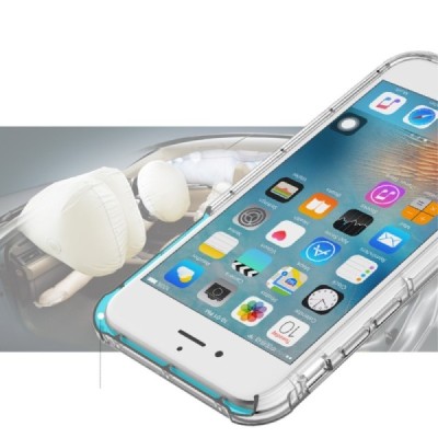 Apple iPhone 7 (iPhone 8) Rock Fence kieto silikono TPU skaidrus permatomas dėklas / Priedai.lt