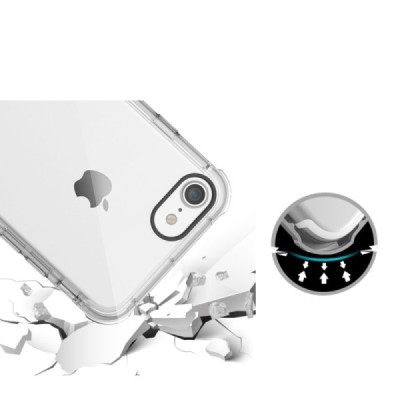 Apple iPhone 7 (iPhone 8) Rock Fence kieto silikono TPU skaidrus permatomas dėklas / Priedai.lt