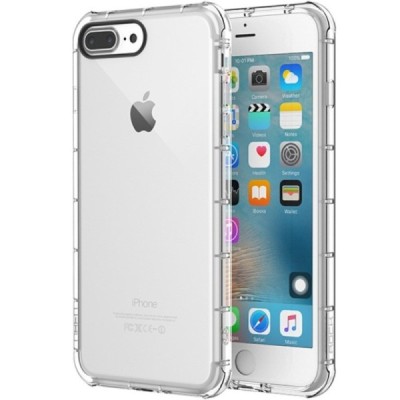 Apple iPhone 7 Plus (iPhone 8 Plus) Rock Fence kieto silikono TPU skaidrus permatomas dėklas / Priedai.lt