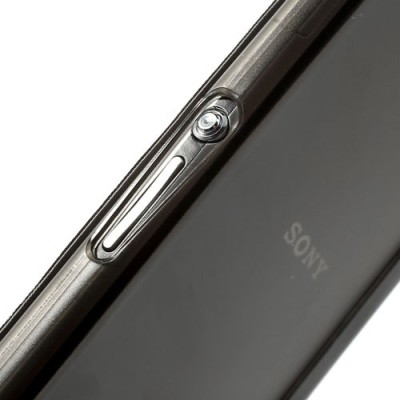 „S-View“ tipo Sony Xperia Z1 atverčiamas tamsiai pilkas dėklas / Priedai.lt