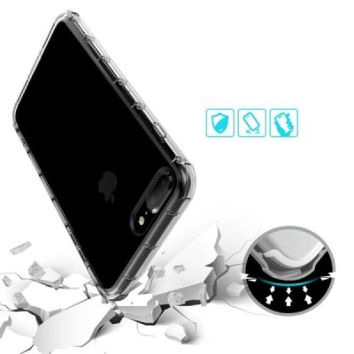 Apple iPhone 7 Plus (iPhone 8 Plus) Rock Fence kieto silikono TPU skaidrus pilkas dėklas nuagrėlė / Priedai.lt