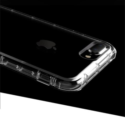 Apple iPhone 7 Plus (iPhone 8 Plus) Rock Fence kieto silikono TPU skaidrus pilkas dėklas nuagrėlė / Priedai.lt