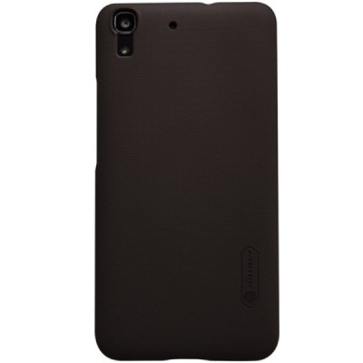 Huawei Y6 Nillkin Frosted Shield brūns plastmasas apvalks + ekrāna aizsargplēve / Vacins.lv