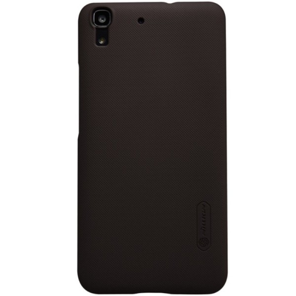 „Nillkin“ Frosted Shield apvalks - brūns + ekrāna aizsargplēve (Y6)