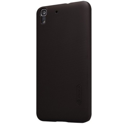 Huawei Y6 Nillkin Frosted Shield brūns plastmasas apvalks + ekrāna aizsargplēve / Vacins.lv