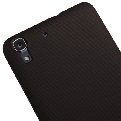 Huawei Y6 Nillkin Frosted Shield brūns plastmasas apvalks + ekrāna aizsargplēve / Vacins.lv