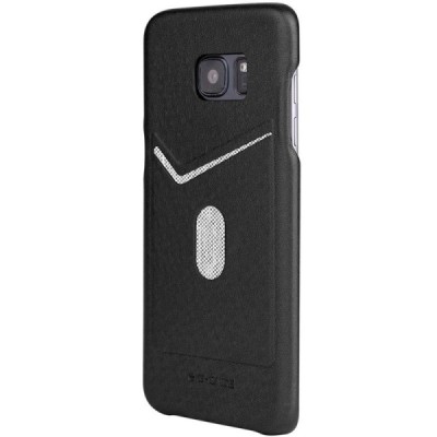 „G-Case“ Jazz Samsung Galaxy S7 Edge (G935) juodas odinis dėklas - nugarėlė su kišenėle / Priedai.lt