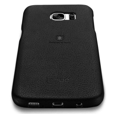 „Lenuo“ Soft Slim serijos Samsung Galaxy S7 Edge (G935) juodas odinis dėklas - nugarėlė / Priedai.lt