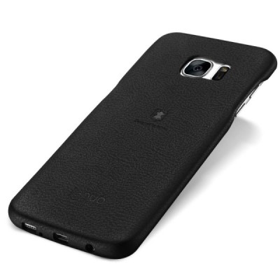 „Lenuo“ Soft Slim serijos Samsung Galaxy S7 Edge (G935) juodas odinis dėklas - nugarėlė / Priedai.lt